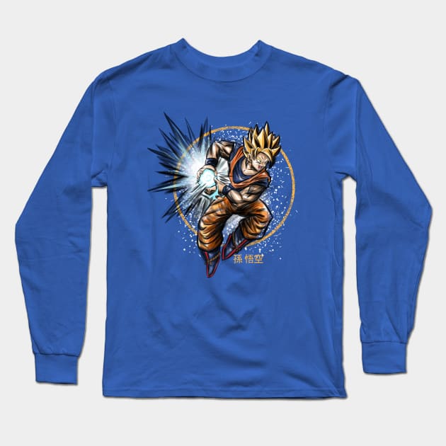 Golden-haired Warrior Long Sleeve T-Shirt by peekxel